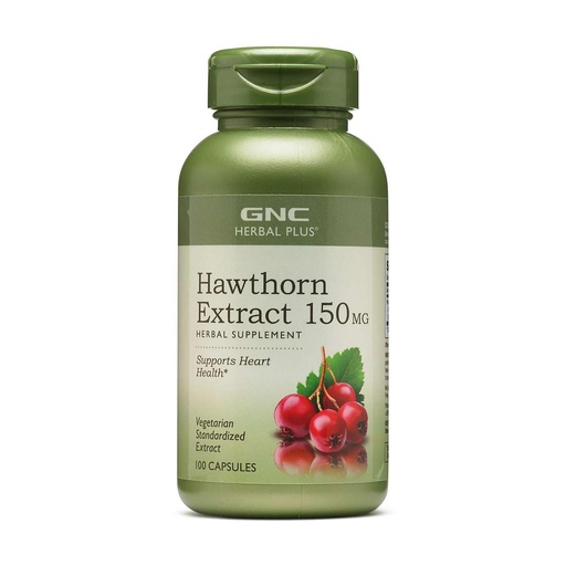 [BRSWKHY3CAEA233I] GNC Herbal Plus Hawthorn Extract 150mg, Caps 100