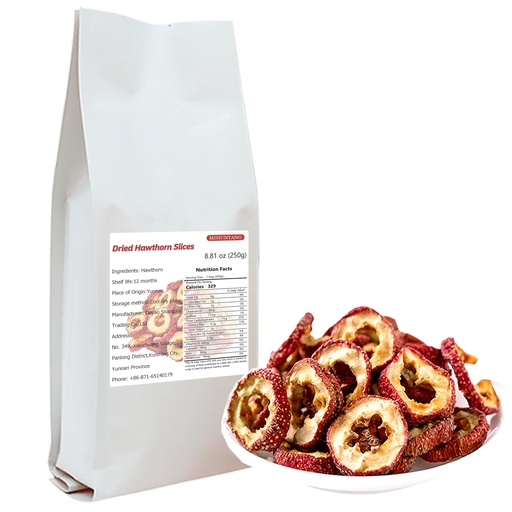 [BRSW2YYBCN6GODLB] Hawthorn slices 8.81oz seedless Hawthorn hollow circle fresh Hawthorn dry Hawthorn slices make tea 山楂片250g