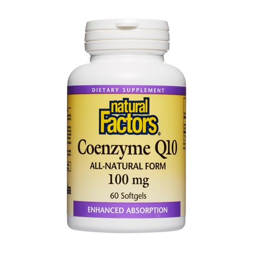 [BRSWIYT3PMMWE23O] Natural Factors Coenzyme Q10 - Antioxidant Support Supplement Supports Cellular Energy Production - Better Absorption Aids Healthy Heart Function - 100 mg, 60 Softgels (60 Servings)