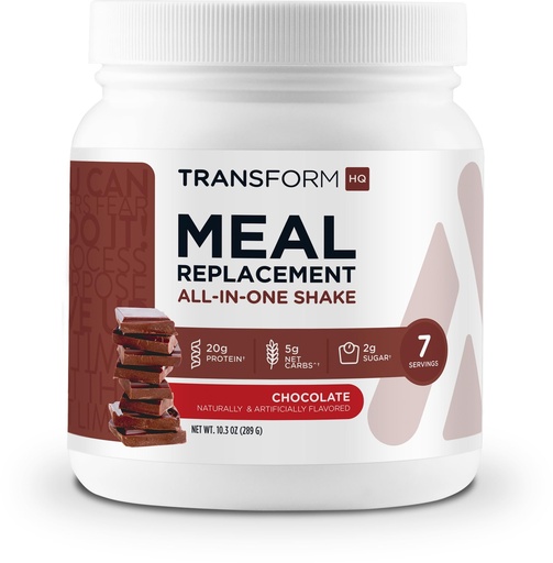 [BRSW2AL5OB7QMDL3] TransformHQ Meal Replacement Shake Powder 7 Servings (Chocolate) - Gluten Free, Non-GMO