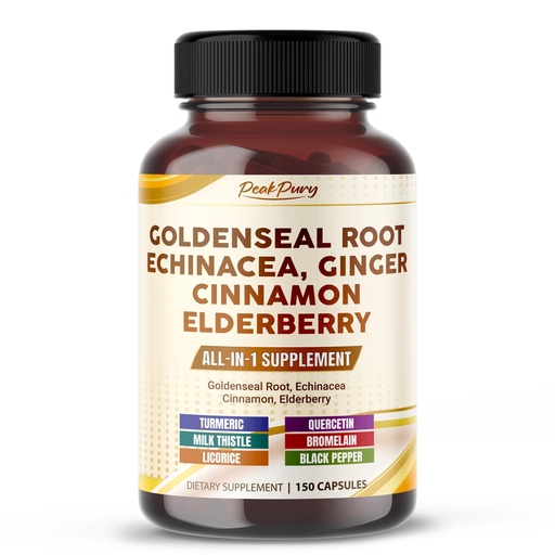 [BRSROCAKCJ4GEDLB] Goldenseal Root Echinacea Cinnamon Elderberry - All-in-1 Supplement
