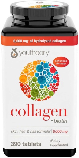 [BRSWGYD4OBYWKDLL] Youtheory Collagen Plus Biotin, 390 Tablets (5 Pack)