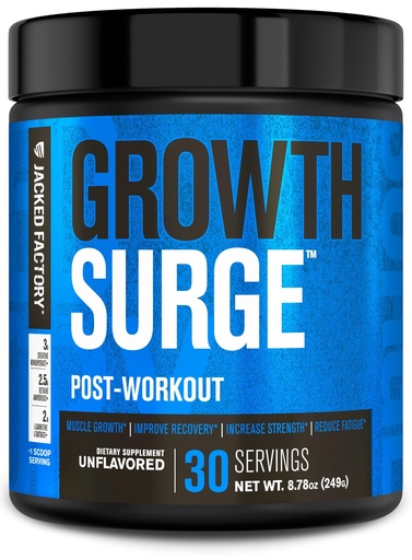 [BRSWYFQFPMOQMA3L] Jacked Factory Growth Surge Creatine Post Workout Powder w/L-Carnitine, Daily Muscle Builder & Recovery Supplement with Creatine Monohydrate, Betaine, L-Carnitine L-Tartrate - 30 Servings, Unflavored