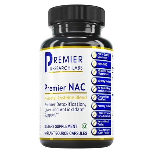 [BRSWKHY5OF6RMED4] Premier Research Labs Premier NAC - NAC Supplement N-Acetyl Cysteine, N-Acetyl-L-Cysteine, Liver & Immune Support, 300mg NAC Per Capsule - 60 Vegetarian Capsules