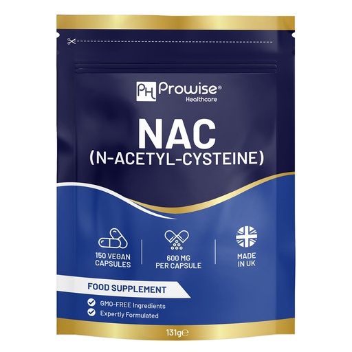 [BRSWECQ7BMHBO3QU] NAC N-Acetyl-Cysteine 600mg | 150 Capsules | Vegan N-Acetyl-Cysteine Nutritional Supplements| 5 Month’s Supply* | Better Bioavailable & Letter Box Friendly | UK Manufactured by Prowise Healthcare