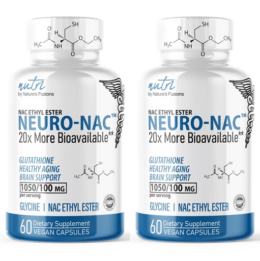 [BRSRMYI2BEHAEE3U] Neuro NAC Supplement N-Acetyl Cysteine Ethyl Ester (Pack of 2) - 20x More Bioavailable Than NAC 600 mg - Boost Glutathione 20x - 30x More - N Acetyl Cysteine Ethyl Ester - NACET (120 Capsules) - Nutri