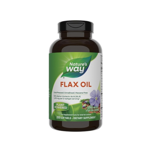 [BRSWIYTQPN6QOGY5] Nature's Way Flax Oil Max Strength‡, Supports Heart Health*, 200 Softgels