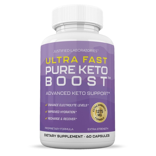 [BRSROBD5ARYAEADG] Justified Laboratories Ultra Fast Pure Keto Boost - 60 Capsules - Ketogenic Support from Apple Cider Vinegar, Green Tea Leaf, Vitamin C, Vitamin D3 & Extra Virgin Olive Oil - 30 Servings