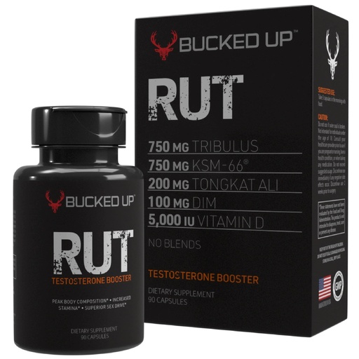 [BRSWGZL6C57AOHL6] Bucked Up RUT - Testo Booster - Best All-Natural Test Formula for Men - Energy, Endurance, Strength, and Stamina Booster - Muscle Composition Aid - Male Supplements (90 Capsules/Pills)