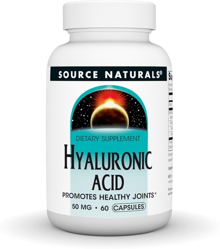 [BRSWIYQBOQMACDI3] Source Naturals Hyaluronic Acid, Promotes Healthy Joints*, 50mg - 30 Capsules