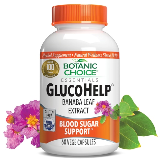 [BRSWGFL2BMFB6DLL] Botanic Choice Gluco Help Banaba Leaf Extract-Gluten Free, Non-GMO for Men & Women, 60 Capsules