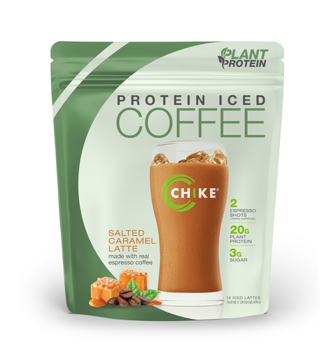[BRSREZQQCUAWEHL3] CHIKE Salted Caramel Latte Protein Iced Coffee Plant Protein, 16.8 OZ