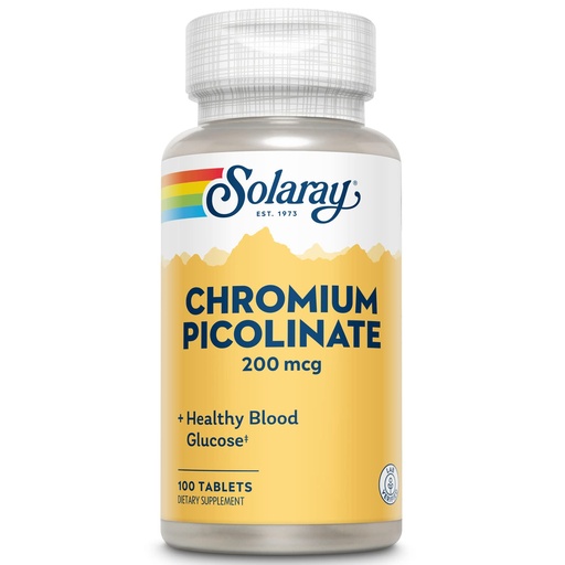 [BRSWIYQ2A4MGAETI] Solaray Chromium Picolinate 200mcg | 100ct