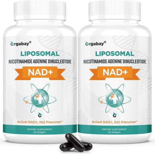 [BRSW2BD7DN4AIDTA] Orgabay Liposomal NAD+ Täiendus 500 mg, kõrge imendumine, NAD+ suurendamine TMG 250 mg-ga, tegelik NAD Plus tõhusam kui nikotiinamiid ribosiid, rakuenergia toetamine, tervislik vananemine | 120 softgeeli