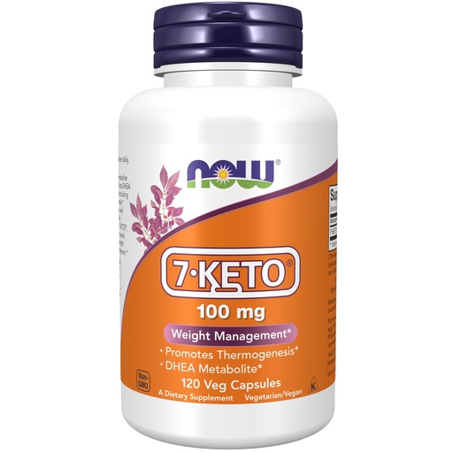 [BRSWIZICAR6RUYI7] NOW Supplements, 7-Keto (DHEA Acetate-7-one) 100 mg, Weight Management*, 120 Veg Capsules