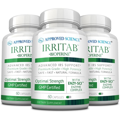 [BRSWGEI2PIJRSEQ4] Approved Science Irritab - Natural Digestive Enzyme Support - Total Support - 3 Month Supply