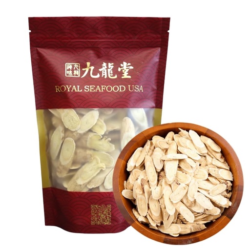 [BRSREZYDB4HAOYA6] Royal Seafood USA Premium Natural Astragalus Root, Cut and sifted, Chinese Herbal Tea, No additives, Huang qi Slice, Healthy Herbal Tea 黄芪片 纯天然 黄芪 养生 健康 (0.5 lb)