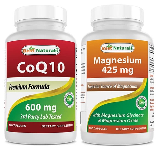[BRSRMBQPPIIQ4C3H] Best Naturals CoQ10 600 mg & Magnesium Glycinate 425 mg