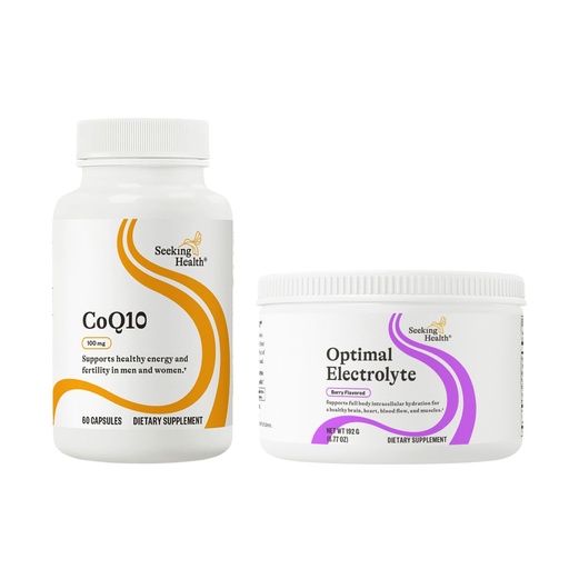 [BRSREBT7C56R6F3Z] CoQ10 & Optimal Electrolyte: Heart & Energy Support + Electrolyte Powder for Hydration & Digestion, Berry (60/30 Servings)