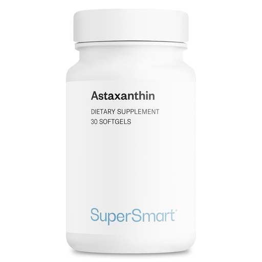 [BRSWIHQZBEBAA3A3] Supersmart Astaxanthin 4mg per Day (Patented & High Potency) - with AstaPure, Vitamin E, Olive Oil - Antioxidant Carotenoid | Non-GMO & Gluten Free - 30 softgels