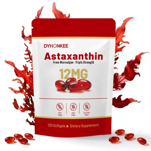 [BRSRGCT7BUORUHL3] Astaxanthin Supplements 12mg, High-Potency Astaxanthin Supplements for Antioxidant Support, from Haematococcus Pluvialis Microalgae, 4 Month Supply, Soy & Gluten Free, Non-GMO, 120 Softgels