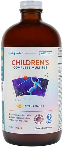 [BRSWIYL2B5YRUYLU] LIQUIDHEALTH Children's Complete Liquid Multivitamin for Kids, Toddlers - Essential Vitamins, Nutrients & Minerals, Immune Support, Gut Health - Made in USA, Vegan, Non GMO, Sugar-Free (16 oz)