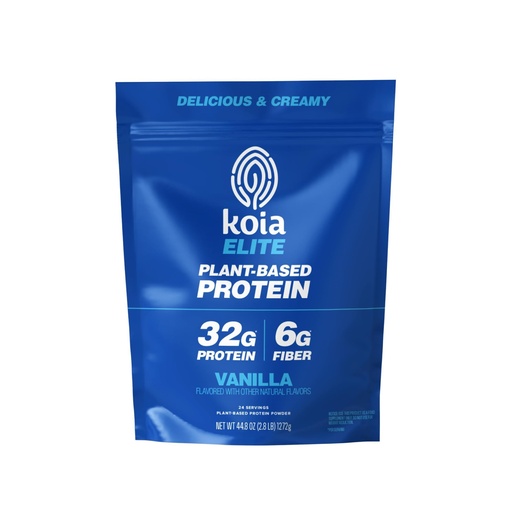 [BRSREBINAB7WOE3F] Koia Plant Based Protein Elite Powder, Vanilla, 32g Protein, 4g Sugar, 6g Prebiotic Fiber, Pre & Post Workout, 21 Vitamins & Minerals, Dairy-Free, Gluten-Free, Non-GMO, 24 Servings, 44.8 Oz
