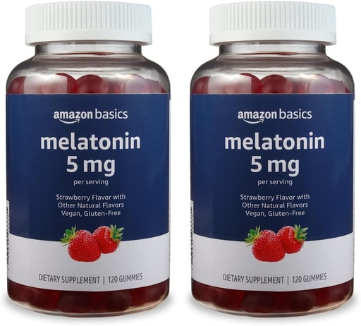 [BRSRO2QEAB6QI3I3] Melatonina 5mg, 120 Gummies (2 per Serving), Fragola (Precedentemente Solimo) (Pacchetto di 2)