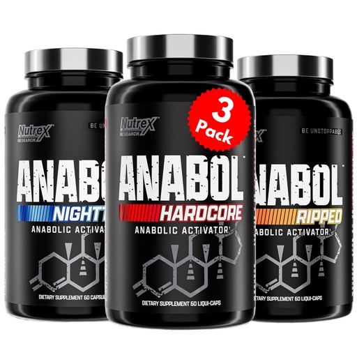 [BRSREED6OIHROEYY] Nutrex Research Anabol Stack | Anabol Hardcore, Anabol Ripped and Anabol Nighttime PM Bundle