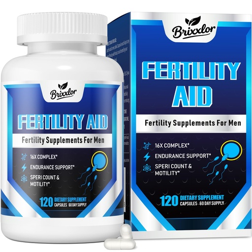 [BRSRGYYBBYIBQGT3] Male Fertility Supplement, Pre Conception Fertility Supplements for Men with CoQ10, Maca Root, Zinc & NAC, Mens Prenatal Vitamins for Optimal Sperm Count Motility, Conception for Him, 120 Capsules