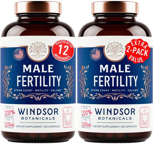 [BRSRMBLYCUCRGHTH] Fertility Supplements for Men Prenatal Vitamins - Zinc, Maca, Ashwagandha, L Arginine Plus Natural Extracts - Conception for Him Male Fertility Support Supplement - 4-Month Supply, 240 Pills