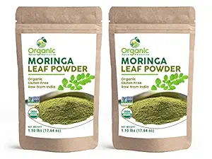 [BRSW2AYRCN7WAFDB] Organic Moringa Powder - 35.28 oz | Pack of 2 | USDA Organics, Non-GMO, Kosher, Halal, Moringa Olifera Powder - 100% Raw and Natural, by OSR