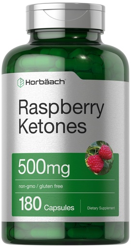 [BRSWGCQOA4HREDYU] Horbäach Raspberry Ketones | 500mg | 180 Capsules | Non-GMO & Gluten Free Pills