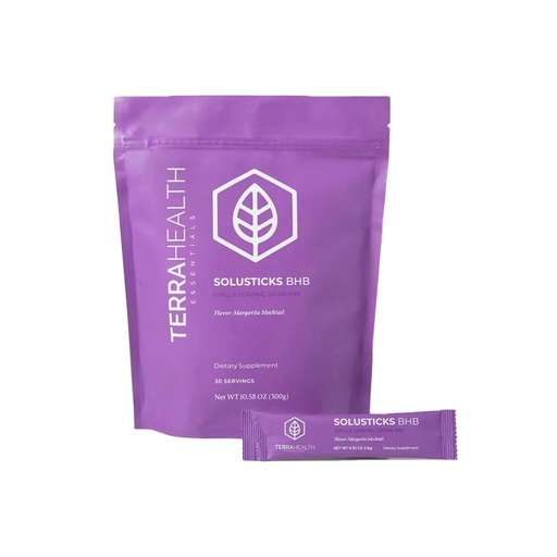 [BRSREGDQDMCWYDQ4] Terra Health Essentials – Solusticks BHB | Exogenous Ketones & Electrolytes for Ketosis Support, Energy, Mental Clarity, Appetite Control | Margarita Mocktail Flavor | 30 Servings