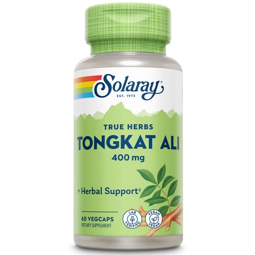 [BRSWIFQOBYPQA3T2] SOLARAY Tongkat Ali 400 mg - Longjack Tongkat Ali for Men - Herbal Support for Men's Health and Vitality - Vegan, Non-GMO, Lab Verified - 60 Servings, 60 VegCaps