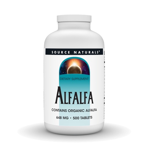 [BRSWIYTYOUEBQDL6] Source Naturals Alfalfa, Contains Organic Alfalfa - 648mg - 500 Tablets