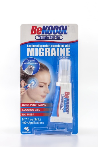 [BRSWIGDQCYHBK2DY] BeKoool Migraine Roll-On Gel, 1 Count