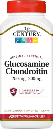 [BRSWIYT6CMMBKADE] 21st Century Glucosamine Chondroitin, Original Strength Joint Health Supplement for Adults, Cartilage and Mobility Support, Non-GMO, 200 Capsules