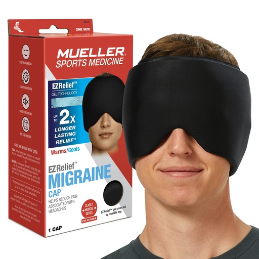 [BRSROFD3CMPGEAL5] MUELLER Sports Medicine EZ Relief Migraine Cap, Ice Pack for Injuries and Pain Relief, Hot & Cold Therapy, Black