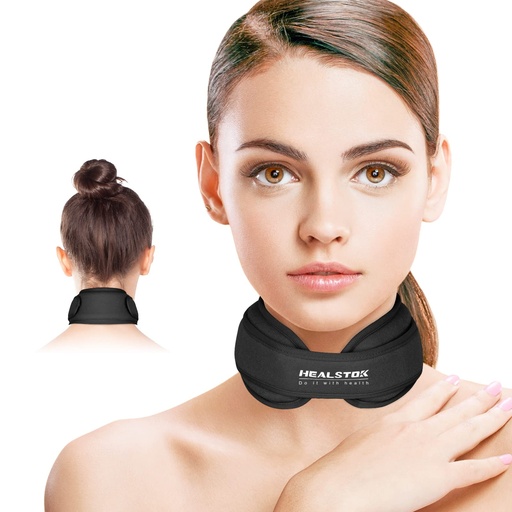 [BRSRMHABDF6BY2TJ] Neck Ice Pack Wrap,Cervical Ice Pack,Cold Compress Ice Packs for Injuries Reusable Cold & Hot Therapy Adjustable Flexible Gel Migraine Ice Head Wrap for Neck Pressure (Black)