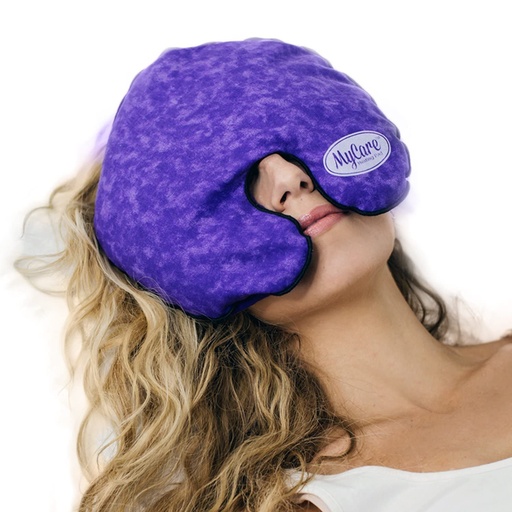 [BRSWGZQ5OAHQKAD4] Hot & Cold Therapy Face Mask for Migraine, Sinus & Headache Relief (Purple)