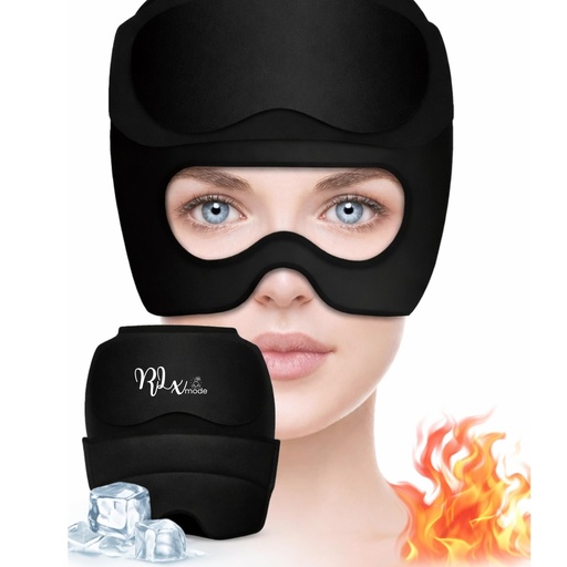 [BRSREAY2BV4GEEQY] Migraine Relief Cap with Detachable Eye Mask – 2-in-1 Hot & Cold Gel Ice Head Wrap for Headaches, Sinus Pressure, Stress & Tension – Reusable Light-Blocking Headache Hat