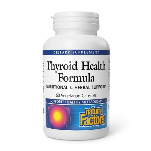 [BRSWIYQGCJYQIEYV] Natural Factors Thyroid Health Formula - Nutritional & Herbal Support for Metabolism & Energy - with Pantothenic Acid & Iodine - Vegetarian, Non-GMO & Gluten-Free - 60 Capsules (60 Servings)