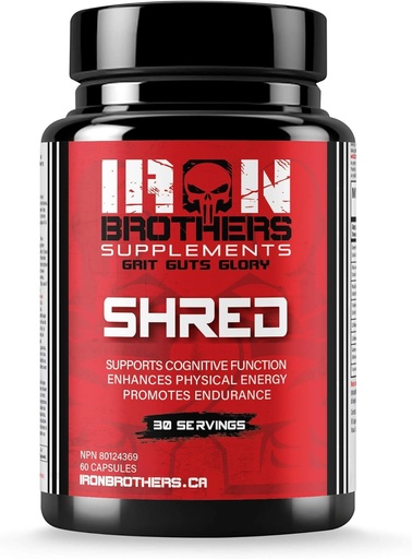 [BRSWYEIPOABAEHT3] Iron Brothers Thermogenic Fat Burner – Metabolism & Appetite Support – Grains of Paradise, Green Tea & Infinergy Caffeine – Energy & Weight Loss – 60 Veggie Capsules