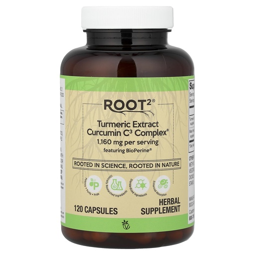 [BRSWIZT7OYDG2ALC] Vitacost Root2®, Turmeric Extract Curcumin C3 Complex®, 120 Capsules