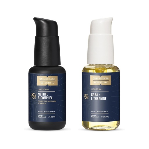 [BRSREYALBEHBEDQY] Quicksilver Scientific Methyl B Complex Liposomal GABA + L Theanine Bundle