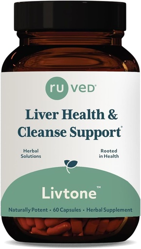 [BRSWIYT3PMCBWDDI] Roved LivTone - Coidados do fígado, Suplemento de apoio ao fígado para mulleres e homes con Amla, Andrographis & Picrorhiza, pílulas con herbas orgánicas para Detox natural - 90 cápsulas (1 Count)