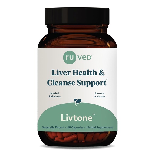 [BRSWIYT3PMCBWDDI] ruved LivTone - Liver Care, Liver Support Supplement for Women & Men with Amla, Andrographis & Picrorhiza, Pills with Organic Herbs for Natural Detox - 90 Servings