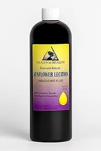 [BRSWGYD2AAJWGFYU] Lecithin Sunflower Unbleached Fluid Liquid Emulsifier Emollient Stabilizer Pure 16 oz