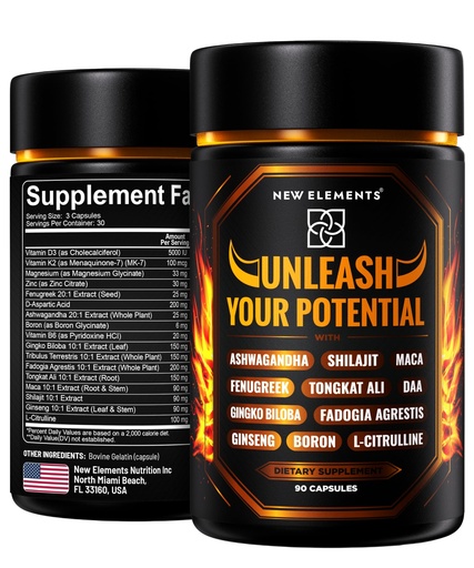 [BRSREY35OJ7RGCL7] Natural Testosterone Booster Supplement for Men – Test Booster with Tongkat Ali, Fadogia Agrestis, Shilajit, Ashwagandha, Ginseng, Tribulus, Boron, DAA, L-Citrulline, D3 K2, Zinc & Magnesium